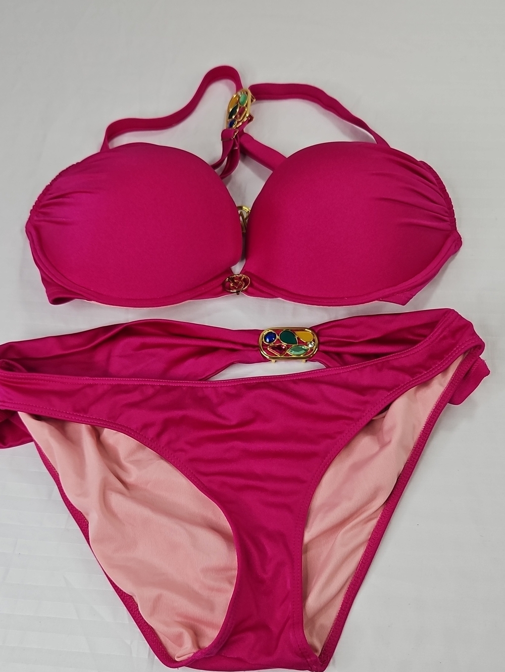 Fuchsia Push-Up Bikini Set - Women Swim